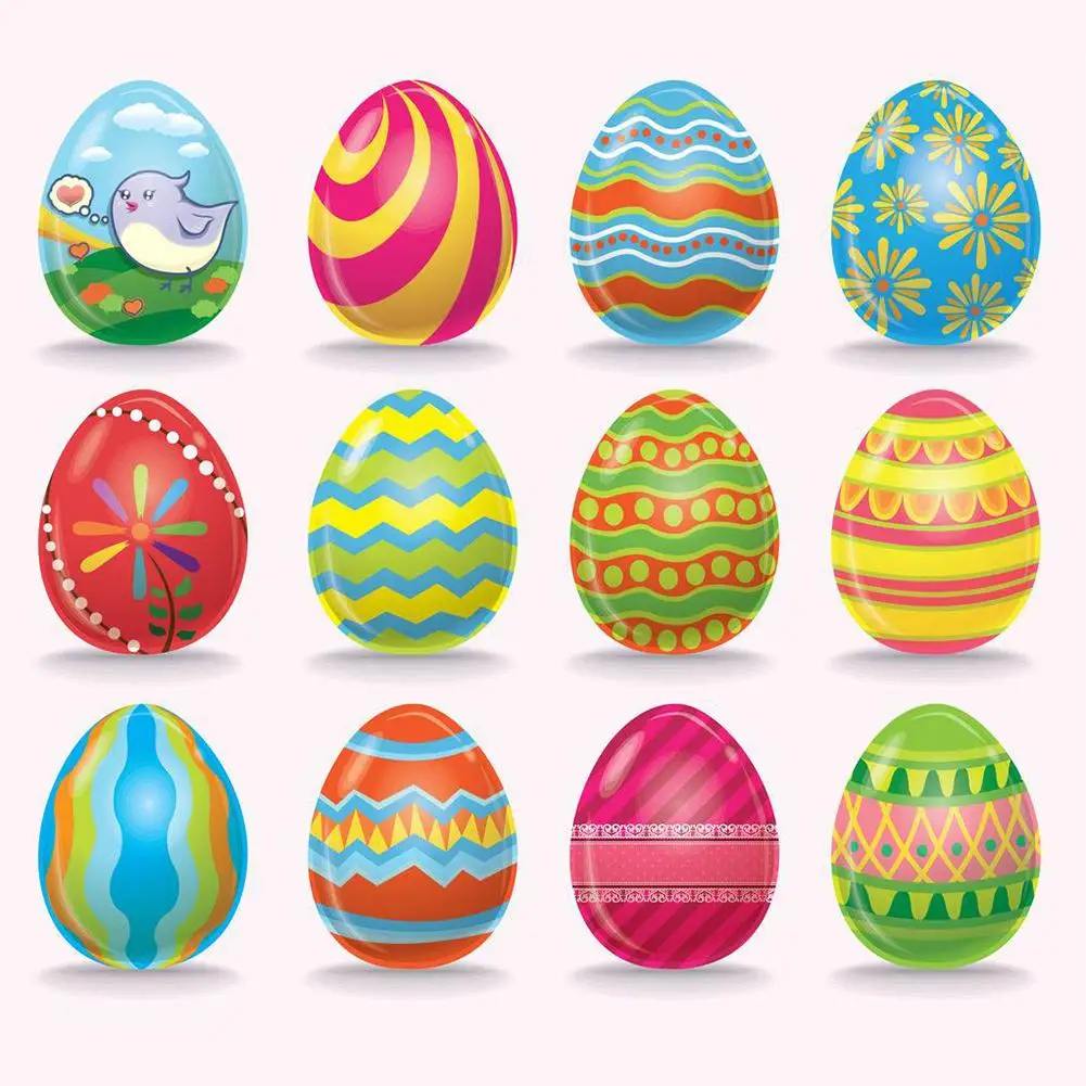 

Easter oversized hand-painted eggs decoration kitchen food play house toys children DIY painting crafts gifts for children