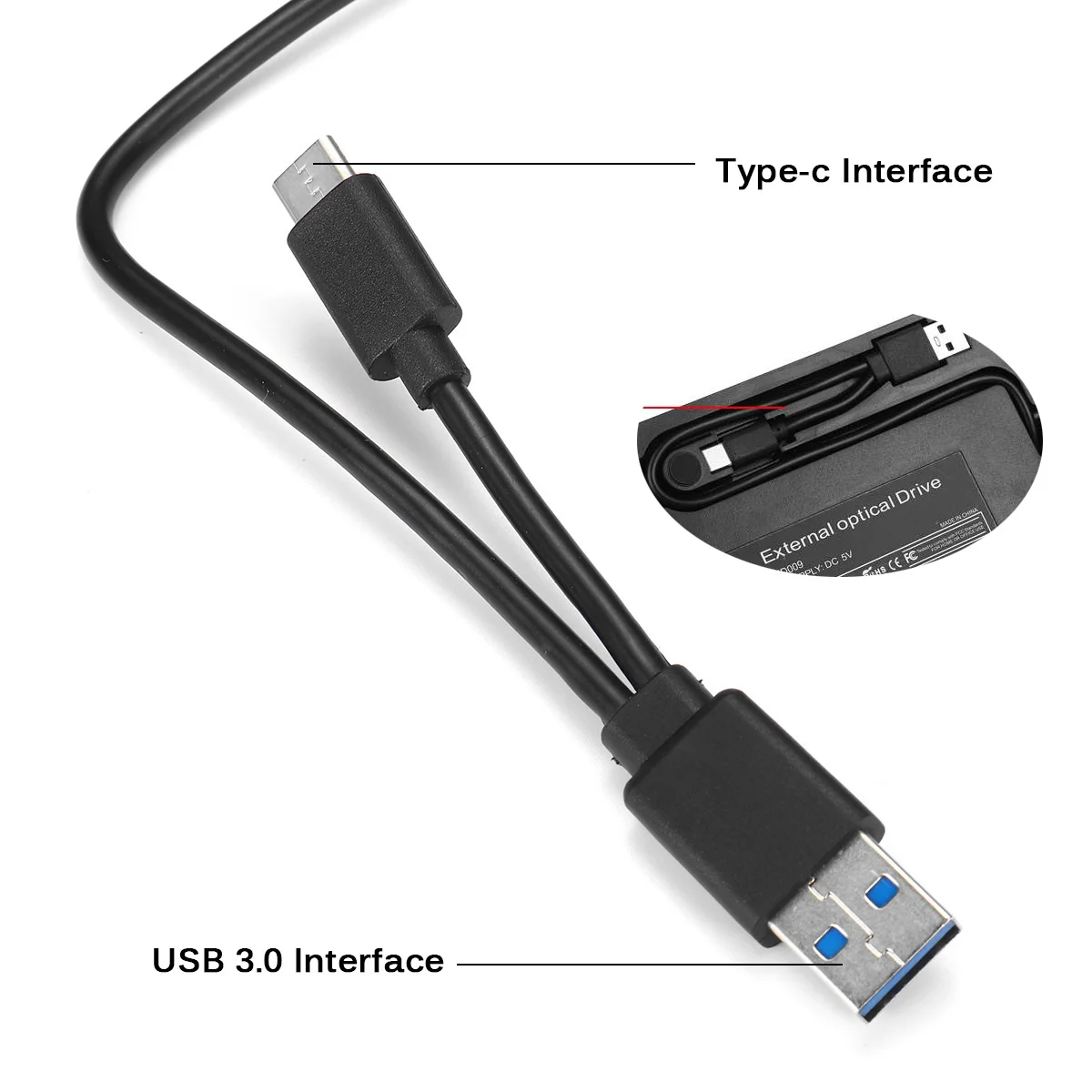 USB 3.0 DVD-ROM Optical Drive External Slim CD ROM Disk Reader Desktop PC Laptop Tablet Promotion DVD Player with Touch