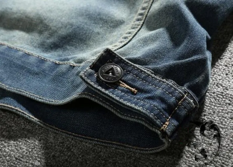 Корейский тонкий приталенный винтажный ковбойский жилет без рукавов однобортный отложной воротник Модные мужские джинсовые жилеты плюс размер