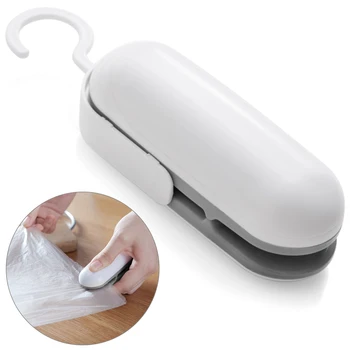 

Portable Mini Bag Sealer 2 In 1 Portable Bag Cutter Heat Sealer For Plastic Bags Food Storage Hand Pressure Mini Sealing Machine