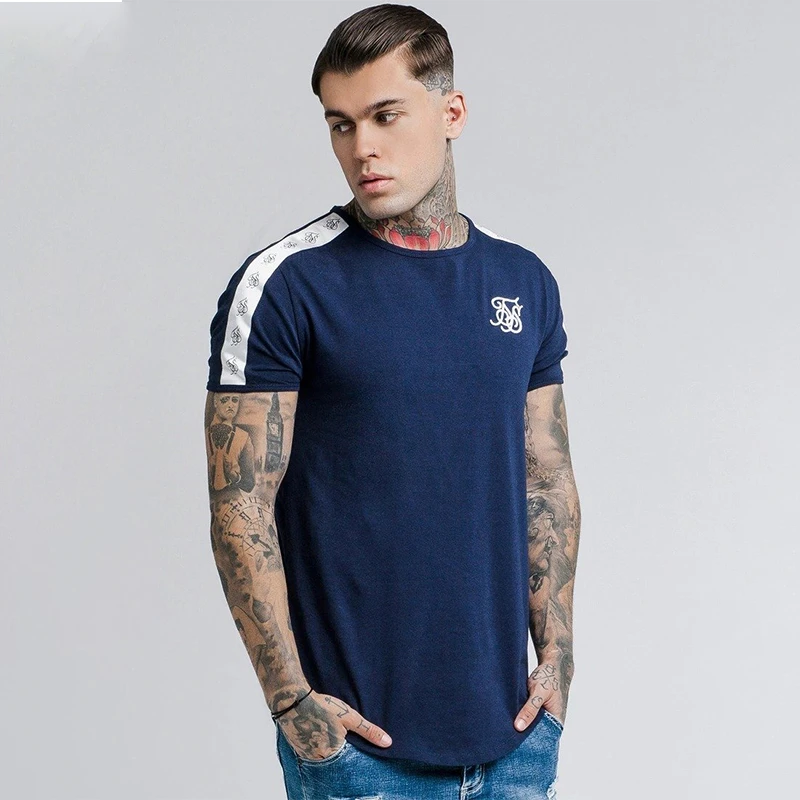 Sik Silk Camiseta informal de seda hombre, de calle, Hip Hop, de - AliExpress