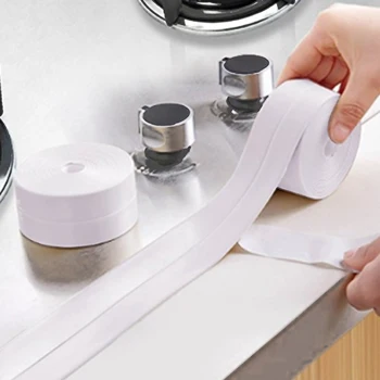 

3.2mx38mm Caulk Strip Sealing Strip PVC Self Adhesive Sealant Tape for Kitchen Wall Sealing Strip Tape Waterproof Wall Sticker
