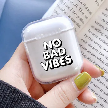 

No Bad Vibes Soft Silicone Case For Apple Airpods 1/2 Shockproof Cover For Appl AirPods Earphone Case for AirPods Protector Case
