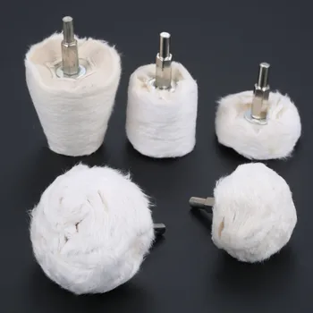 

DRELD 5pcs Polishing Buffing Pad Mop Wheel Kit Buffer Polisher Kit Drill Attachment for Truck Car Polisher Cleaning 1/4" Shanks