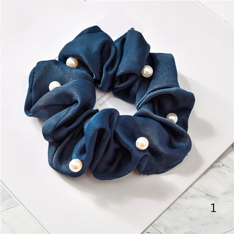 ladies headbands for short hair Women Pearl Hair Elastic scrunchies Ponytail Holder fashion Elastic Hair Bows Hair Bands for Girls Accessories gumka do wlosow wide headbands for short hair