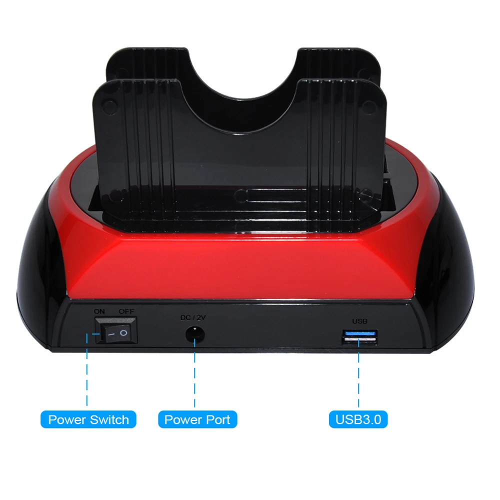 Док станция для жестких дисков DeepFox USB 3 0/Type C до 2 5 дюйма SATA IDE два слота корпус HDD SSD