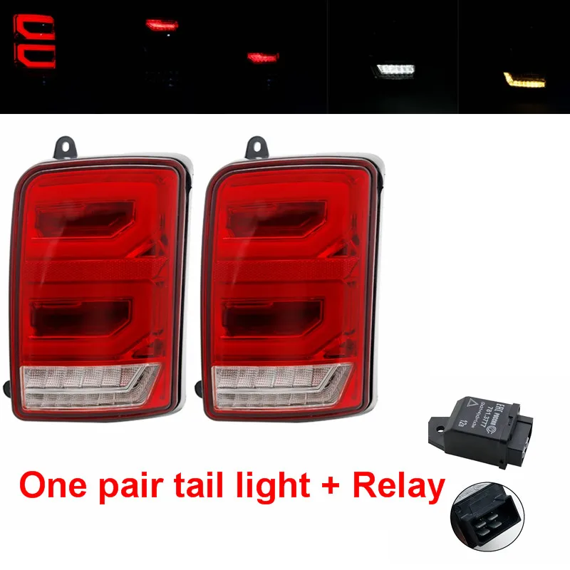 Светодиодный задние фонари для Lada Niva 4x4 1995-1 компл./2 шт. серый или красный с ходовым поворотом сигнала автомобиля аксессуары для укладки тюнинг - Цвет: taillight with relay