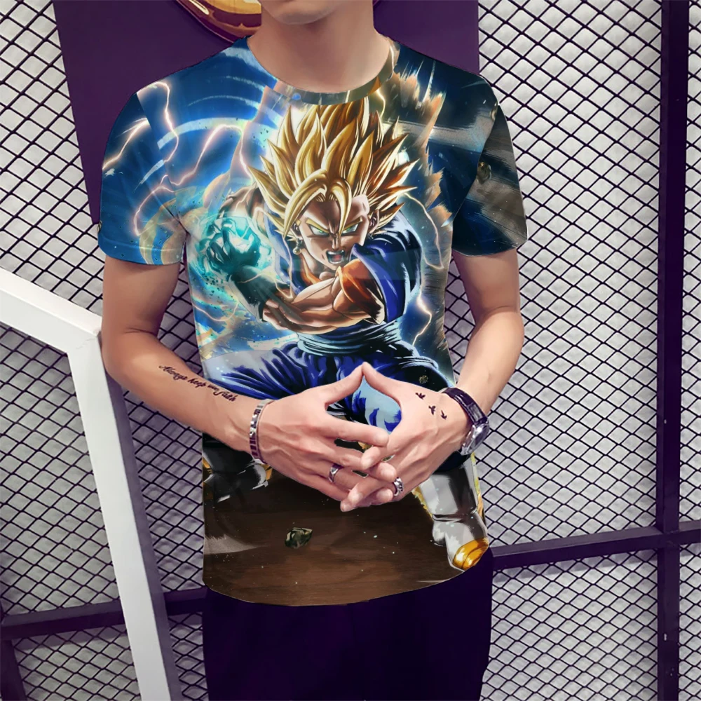 Мужская футболка с 3D принтом из аниме «Драконий жемчуг», крутая модная дышащая футболка с короткими рукавами и рисунком из мультфильма, Camisetas Hombre, футболка, футболки