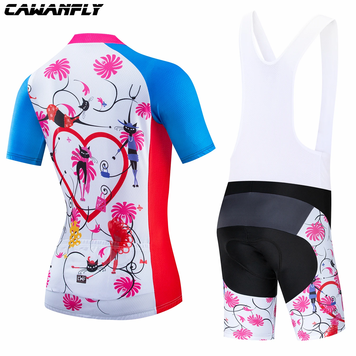 Cawanfly Летняя женская MTB велосипедная одежда Pro Team Велоспорт Джерси Набор гоночная Спортивная велосипедная одежда uniforme Roupa Ciclismo