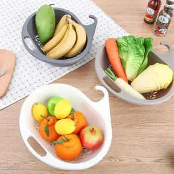 

Portable Colander Drainer Household Strainer Basket Kitchen Fruit Vegetable Washing Basket Strainer Tools