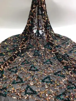 

france Lace Fabric for Dresses Latest embroidery Nigerian French Lace fabrics with Sequins High Quality African Lace Fabric