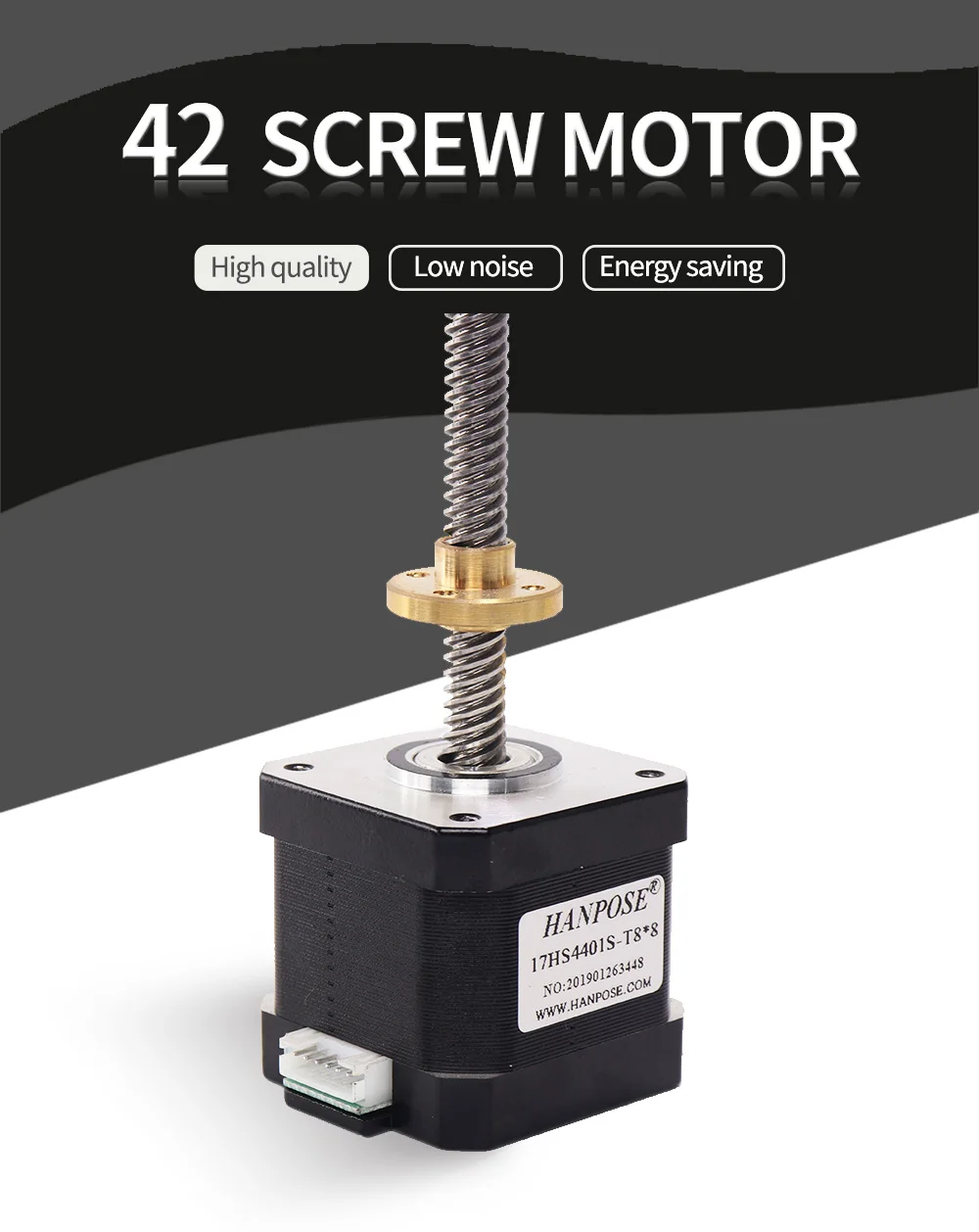 impressora 3d de 42bygh com parafuso t8 em chumbo 2 4 8mm e 300mm.