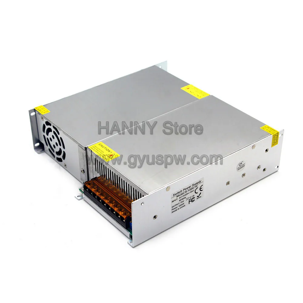Источник питания dc70V 17.1A 1200 Вт источник питания Трансформатор 110 В 220 В переменного тока в постоянный 60 в адаптер питания для станка с ЧПУ CCTV мотор