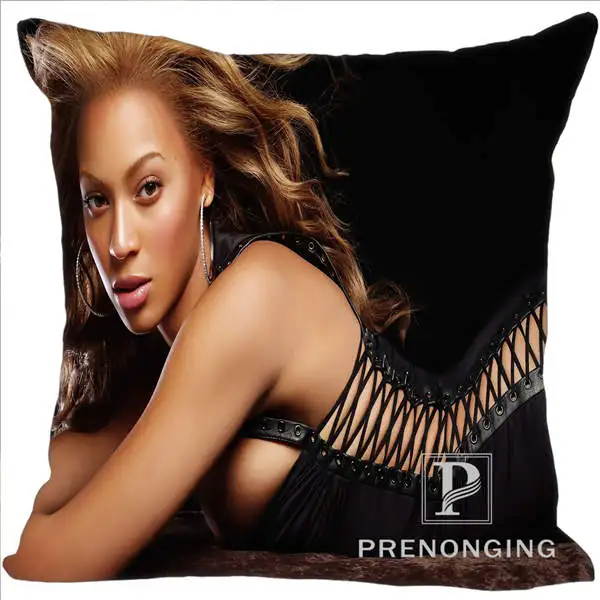 Заказная наволочка Beyonce@ 01 квадратная Подушка на молнии Обложка Печать 20x20 см, 35x35 см(одна сторона)#180117-142 - Цвет: Pillowcase