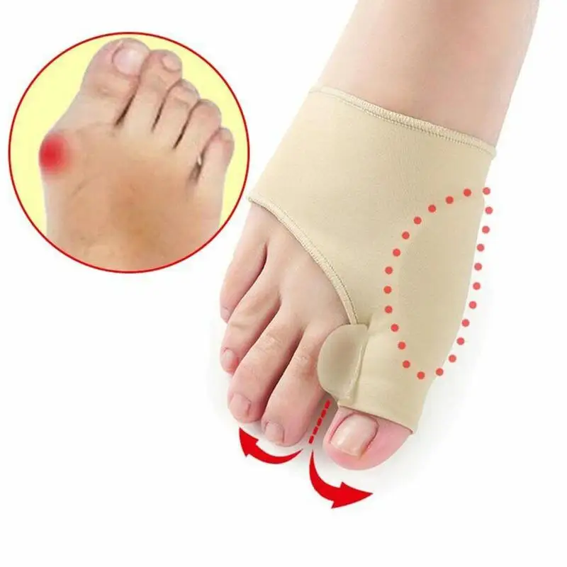 Toe Separator Hallux Valgus Bunion Corrector 2Pcs=1Pair Orthotics Feet Bone Thumb Adjuster Correction Pedicure Sock Straightener