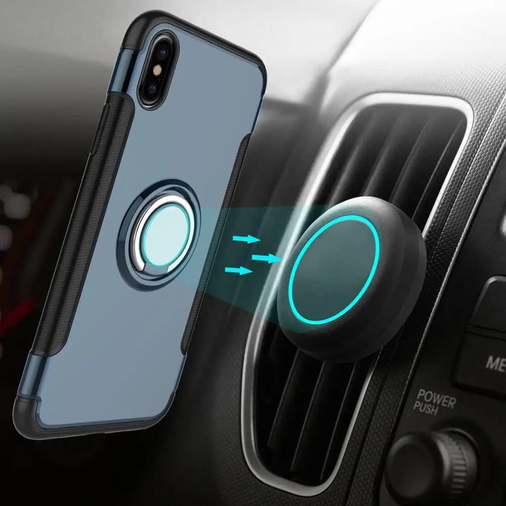Чехлы для iPhone 11 Pro Max X Xr Xs 6S 7 8 Plus противоударный автомобильный чехол с магнитным