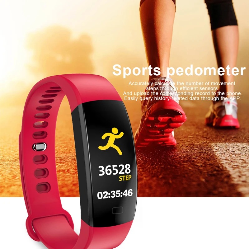 

NEW Smart Fitness Bracelet Men Woman Color Screen Smart Band Blood Pressure Heart Rate Monitor Wristband for Android IOS Phone
