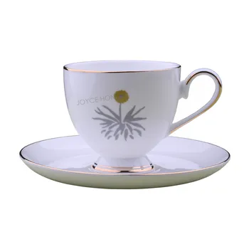 

Ceramic Coffee Tea Cups Set With Gold Trim, Porcelain Tea Mugs Coffee Mugs and Saucer Set