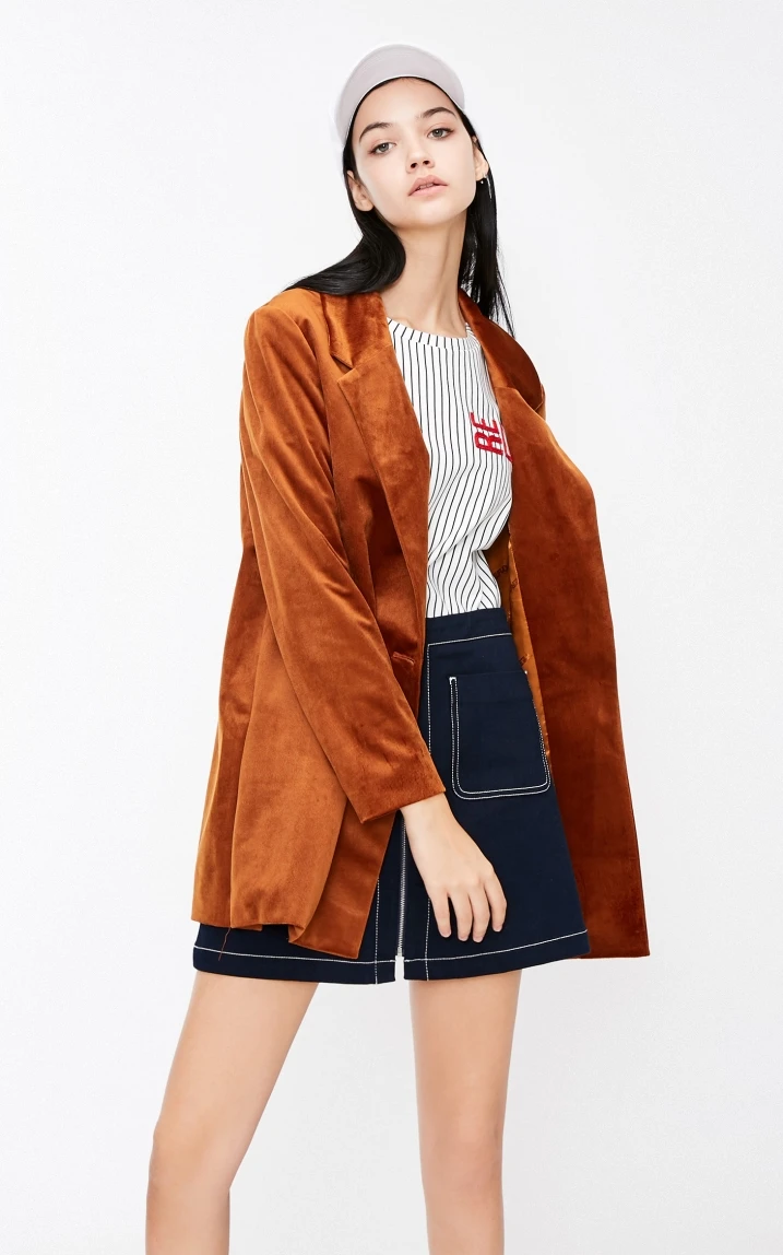 Vero Moda OL стиль свободный крой с длинными рукавами лацкан Блейзер | 318408504