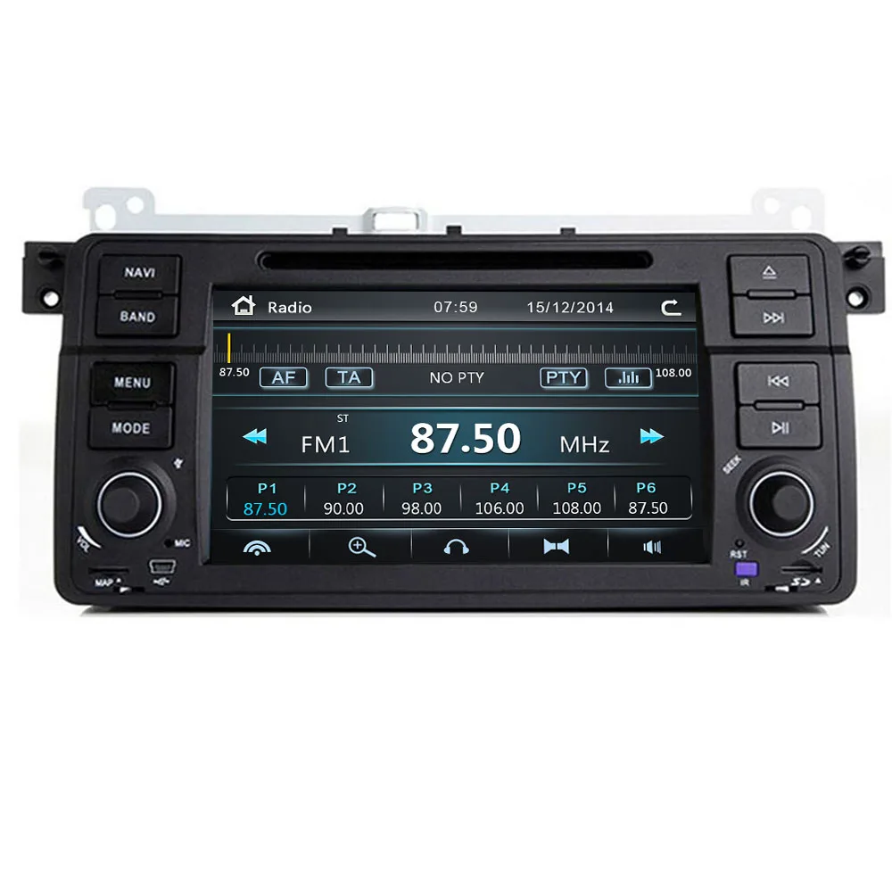 Excellent 7" Free shipping! Car dvd player radio audio For BMW E46 M3 with multimedia system GPS Navigation 1080P BT Camera DVR RDS E46 M3 1
