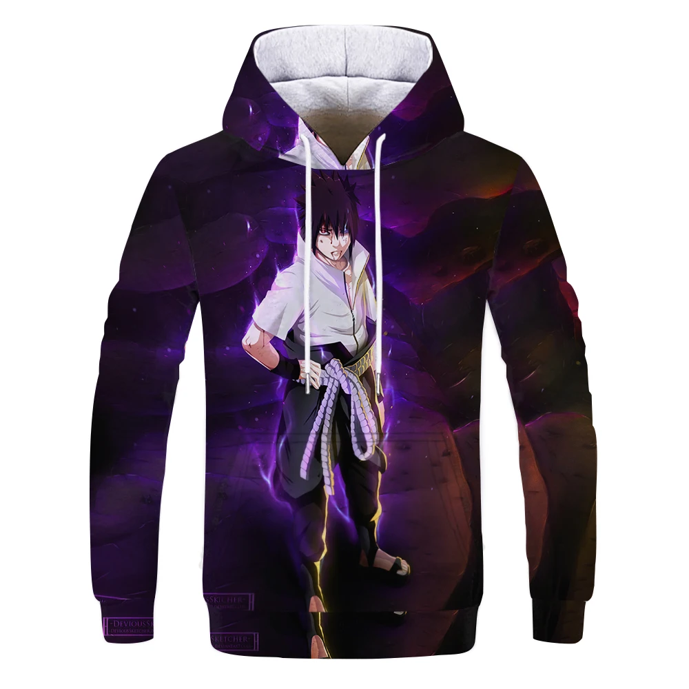 

Superventas anime Naruto 3D hombres y mujeres sudaderas sudadera moda Sasuke PRIMAVERA/otoño Kakashi 3D casual Harajuku pullover