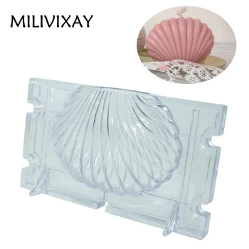 

MILIVIXAY 1Pcs 7x9.2CM Shell Shaped Plastic Candle Mold DIY Handmade Scented Candle Mold Home Party Decoration Candle Making