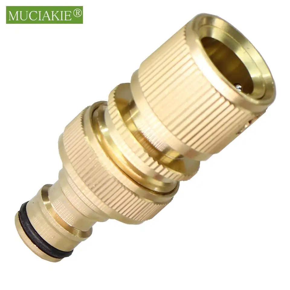 3/4 GHT Rubinetto dell'acqua da giardino Connettore femmina Ottone Doppio filettatura femmina Pistola ad acqua Connettore rapido per il lavaggio dell'auto da giardinaggio  15