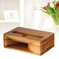 Wooden Phone Sound Amplifier and Universal Holder Stand (As Shown)