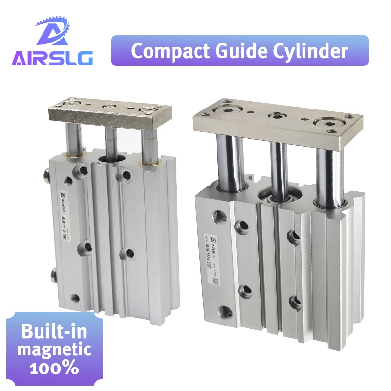 

pneumatic cylinder Compact guide cylinder Thin Three axis air with guide rod MGPM bore 12 16mm stroke 10-150mm MGPM12-20Z 16-30Z