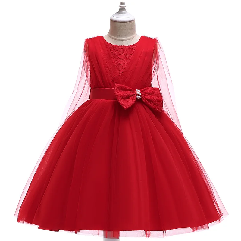 

christmas princess dress for baby girls lace bow mesh gown girls dress thanksgiving new year eve dress children ceremony party