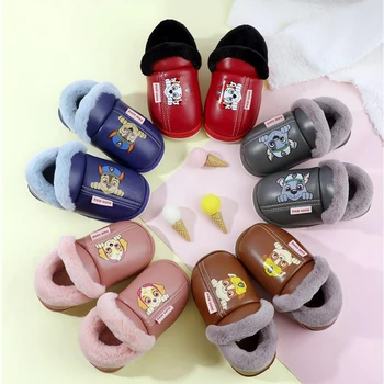 

1 pair 2020 new Paw Patrol autumn winter indoor slippers Chase Skye Marshall rocky Rubble Boys Girls Birthday gift action figure