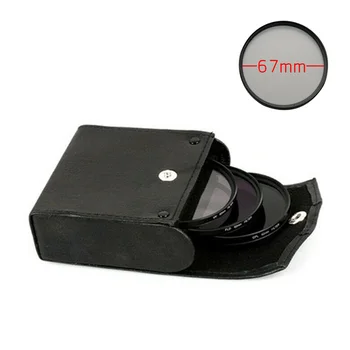

Outdoor Storage Bag Travel Portable Photo Filter Set Photography Accessories 3 In 1 Lens UV CPL FLD Dustproof Protection