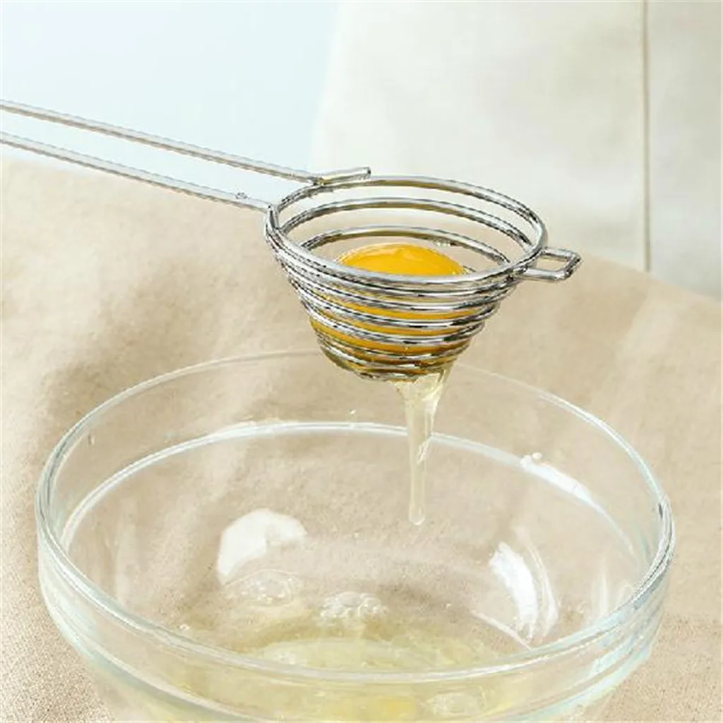 Сепаратор яичного желтка из нержавеющей стали пищевой яичный разделитель белка безопасные практичные ручные инструменты для яиц Кухонные гаджеты для приготовления пищи
