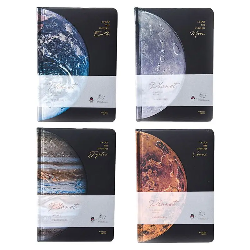 

Student Stationery Beautiful Universe Hard Cover Lined Papers Notebook Starry Sky Journal Diary Notepad Boy Mens Stationery Gift