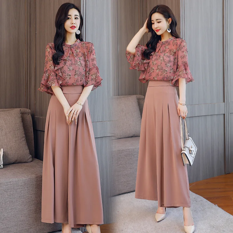 

2018 Spring And Summer New Style Korean-style WOMEN'S Wear Elegant Fashionable Set Ladies' Slimming Debutante Western Style Loos