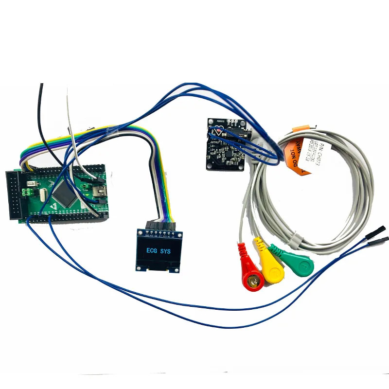 US $107.88 STM32based AD8232 ECG Heart Rate Acquisition Kit OLED Display Portable and Developable System