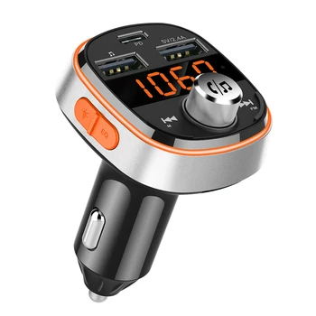 

Car Audio MP3 Player BC51T FM Transmitter Bluetooth Dual USB PD3.0 Fast Charge Hands-Free Atmosphere Lights Kits