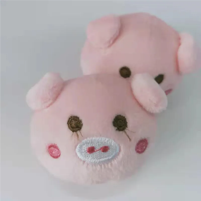 2PCS New Mini Holiday Gift Cute Plush Pig Head Doll Plush Animal Decoration Toy Christmas Gift For Girls&Boys&Child HANDANWEIRAN summer women slippers parent child slippers non slip flip flops kids girls beach shoes flowers decoration princess sandals