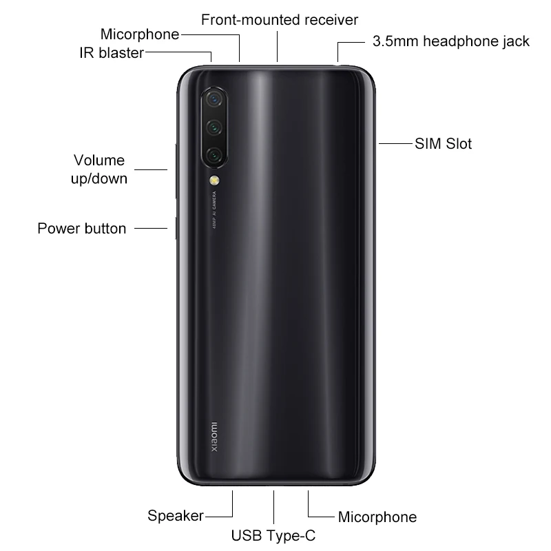 Глобальная версия Xiaomi Mi 9 Lite, 6 ГБ ОЗУ, 64 Гб ПЗУ, Смартфон Snapdragon 710, четыре ядра, 48мп, тройная камера, 4030 мАч, NFC