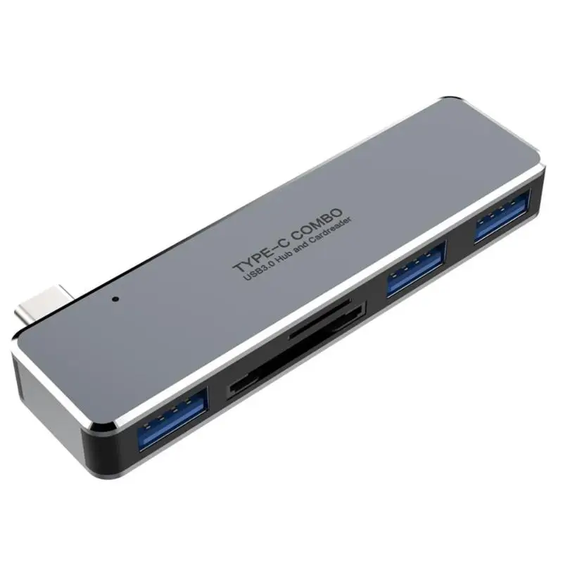 Высокоскоростной мульти 3 USB 3,0 USB C адаптер с TF слот для карты Momory для ПК ноутбука для большинства компьютеров Apple с интерфейсами type-C