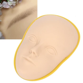 

5D Facial Tattoo Practice Skin Microblading Permanent Makeup Training Mannequin Head with Base Support Tattoo Makeup Supplies