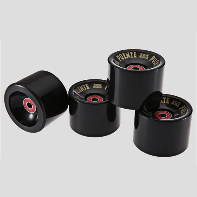 US $23.50 4 pieces Longboard Wheel  ABEC9 Bearing 70mm 51mm Skateboard Tyre abec9 608 bearings Ruedas Skate