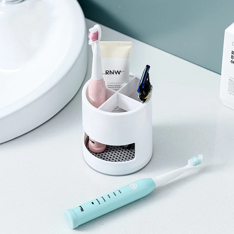 Electric Toothbrush Shelf Toilet Bathroom Countertop Ventilation Drain