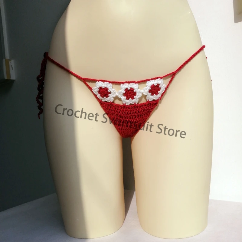 2019Super Mini Micro G-strings Thongs Hot Sexy Bikini Bottom Hot Women's Swimwear Crochet Cotton Brazilian Side String Tie Thong