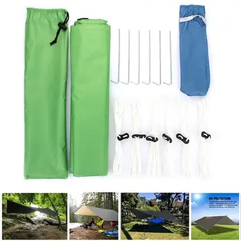 

Shade Sail Waterproof Travel Camp Moisture Proof Awning Shade Canopy Gazebo Portable Durable Oxford Cloth Outdoors Camping Mat