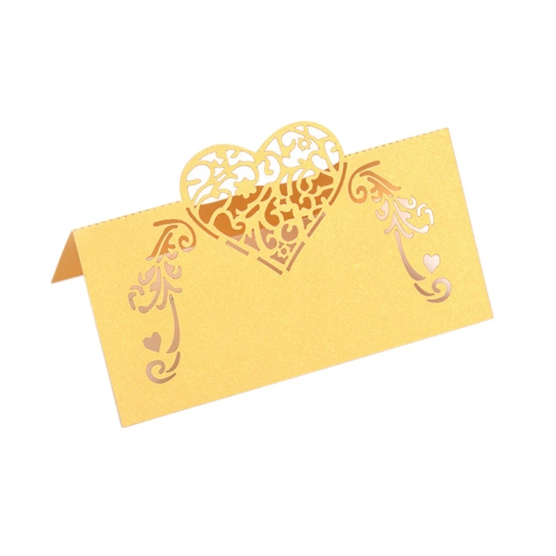  50PCS Creative Love Invitation Card Hollow Card Wedding Seat Card Blessing Greeting Card Wedding Su - 4000115665354