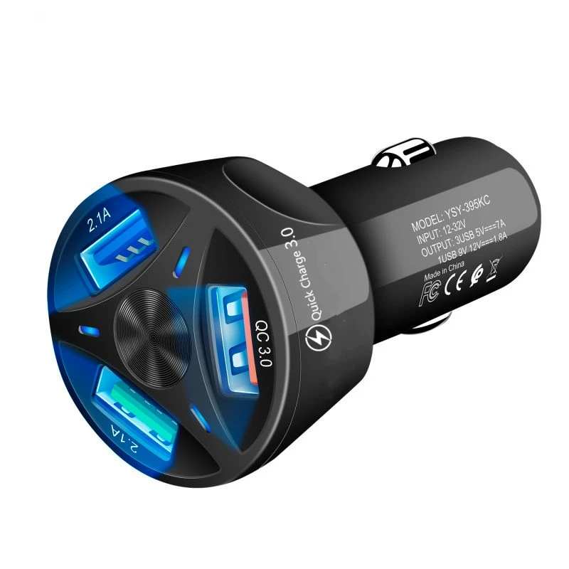 3A Quick Charge 4 0 3 USB Автомобильное зарядное устройство для iPhone Samsung Xiaomi универсальное