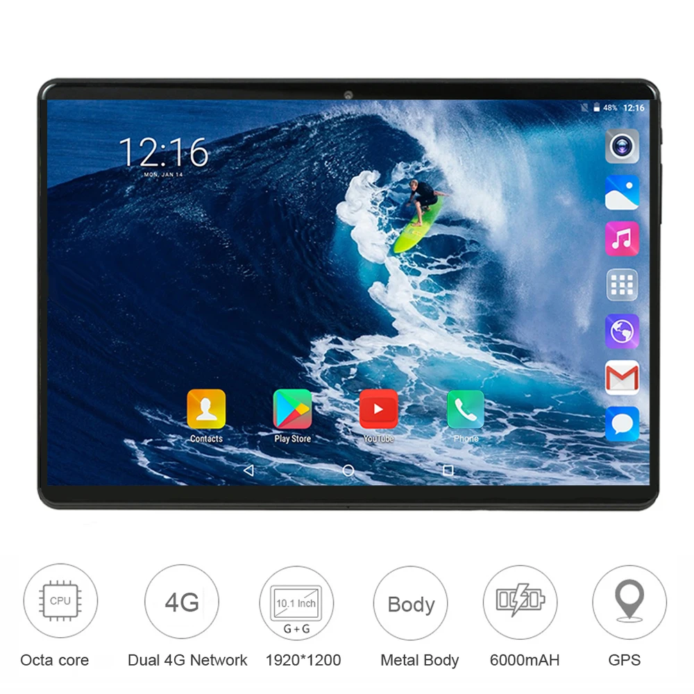 

2020 Free shippin 4G Android 9.0 Tablet 10.1 inch phone Tablet pc Dual sim card with 13MP gps 4GB+128GB Tablet with keyboard