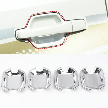 

For Mitsubishi Pajero 2007-2019 Accessories ABS Chrome Door Bowl Handle Frame Cover Trims 4pcs