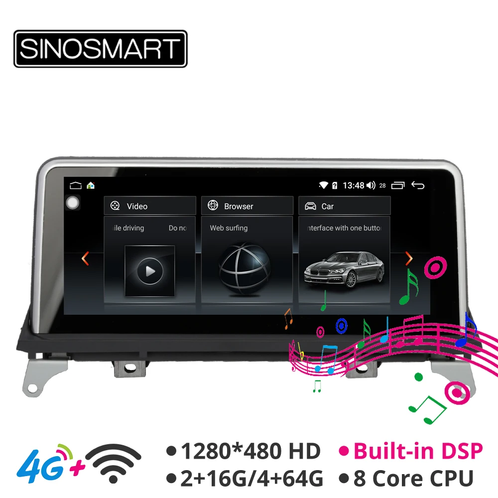 Sale Sinosmart 10.25 inch Android 8.1 Car GPS Navigation Radio for BMW X5 X6 with CIC/NBT/CCC system 2008-2015 2Din 2.5D IPS Screen 0 Sale Sinosmart 10.25 inch Android 8.1 Car GPS Navigation Radio for BMW X5 X6 with CIC/NBT/CCC system 2008-2015 2Din 2.5D IPS Screen 0